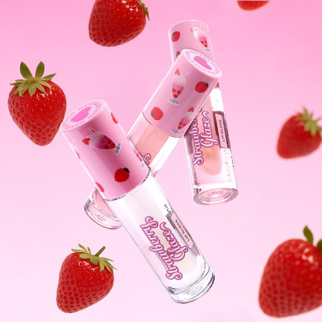 Makeup Revolution Strawberry Glaze Lip Gloss - The Boys Are Waiting - Distacart