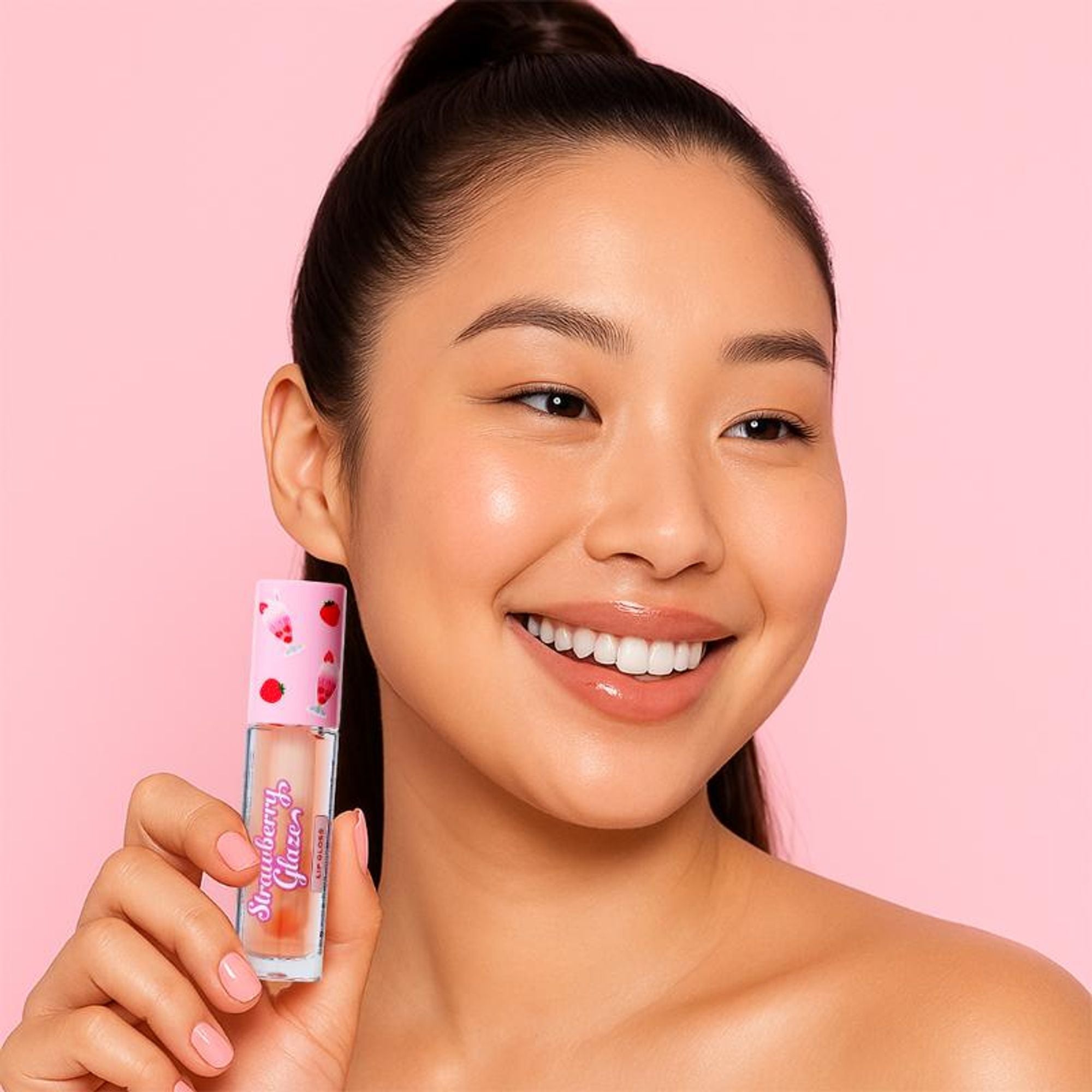 Makeup Revolution Strawberry Glaze Lip Gloss - Udderly Obsessed - Distacart