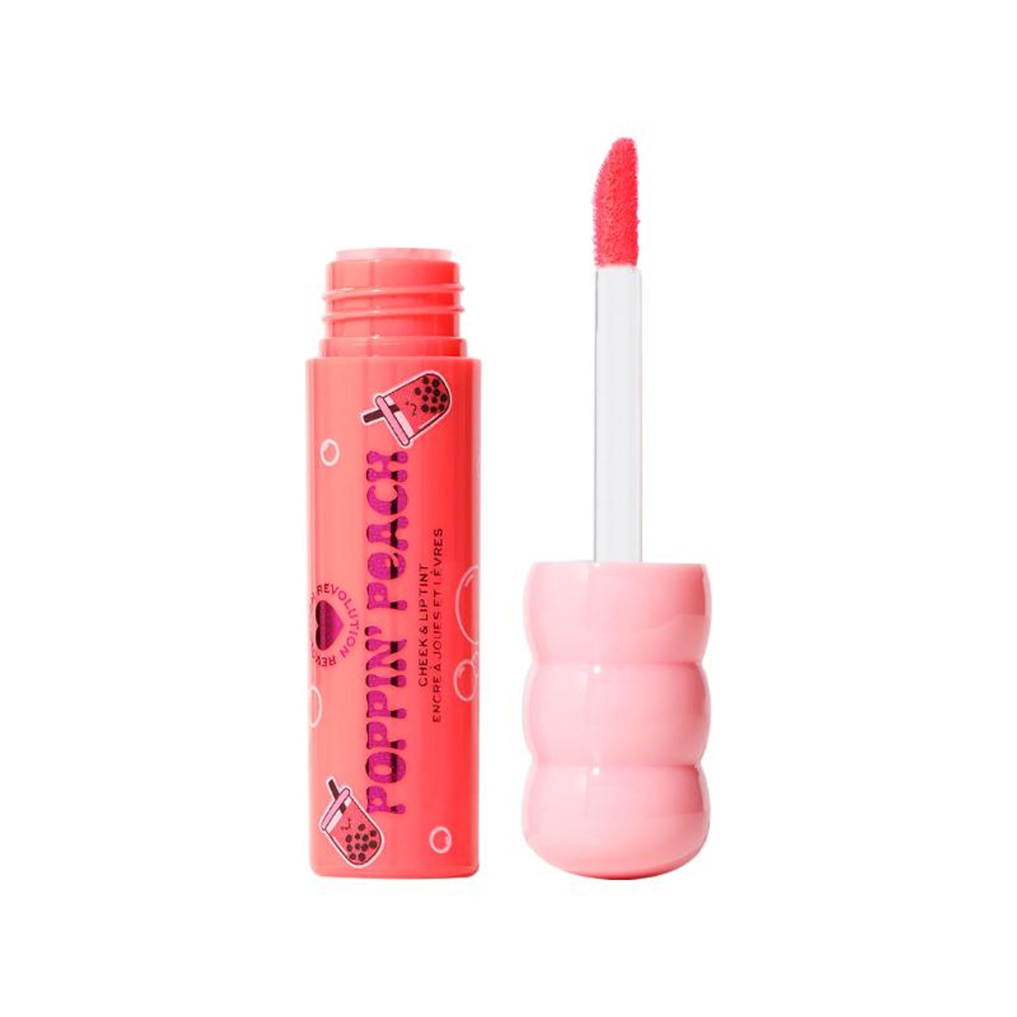 Makeup Revolution Bubble Tea Milky Blush + Lip Tint - Poppin' Peach - Distacart