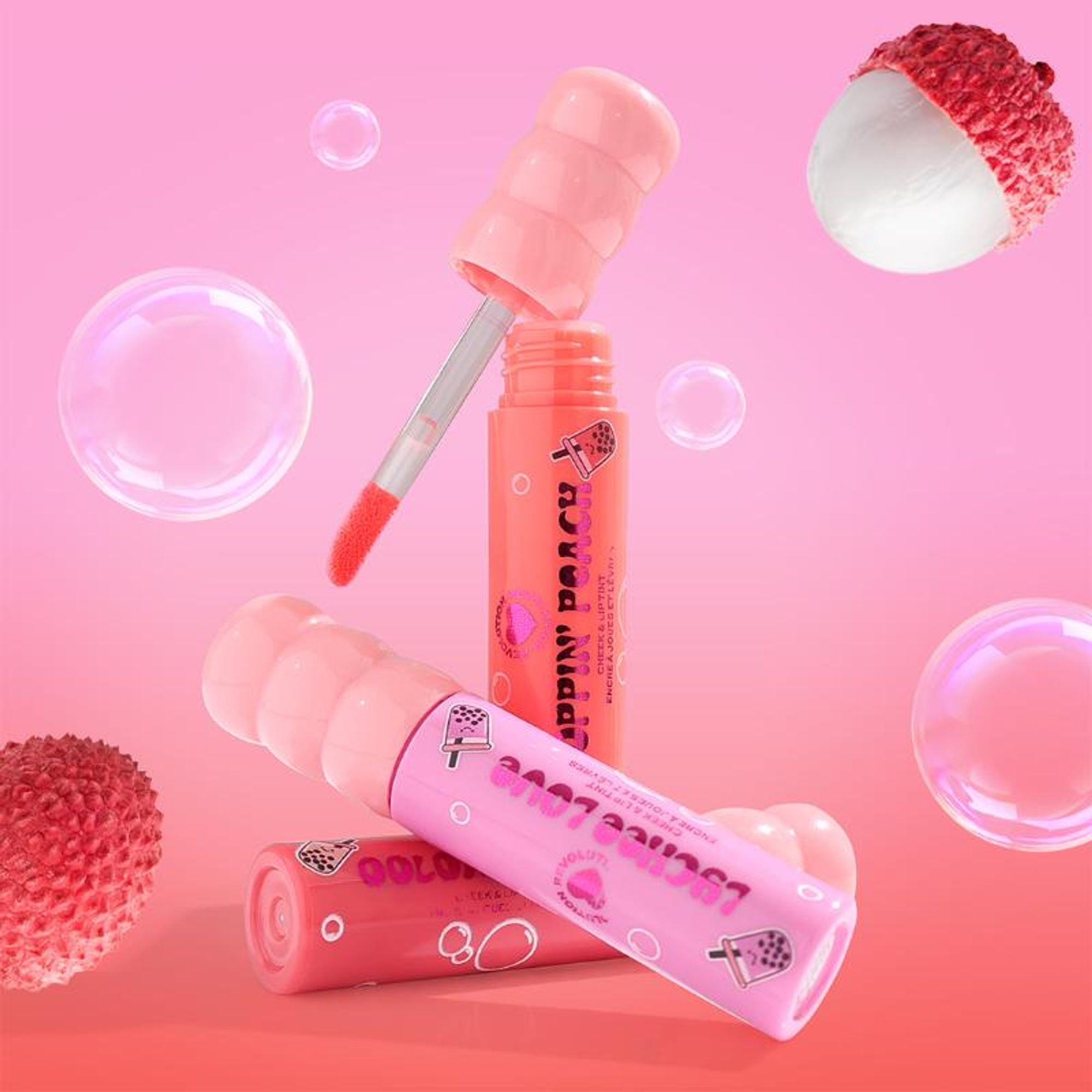 Makeup Revolution Bubble Tea Milky Blush + Lip Tint - Oolong Nude - Distacart