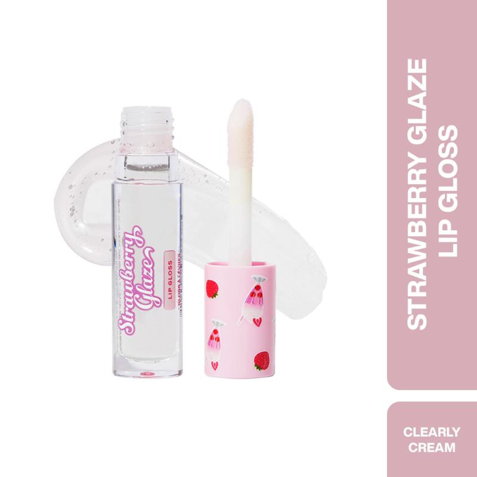 Makeup Revolution Strawberry Glaze Lip Gloss - Clearly Cream