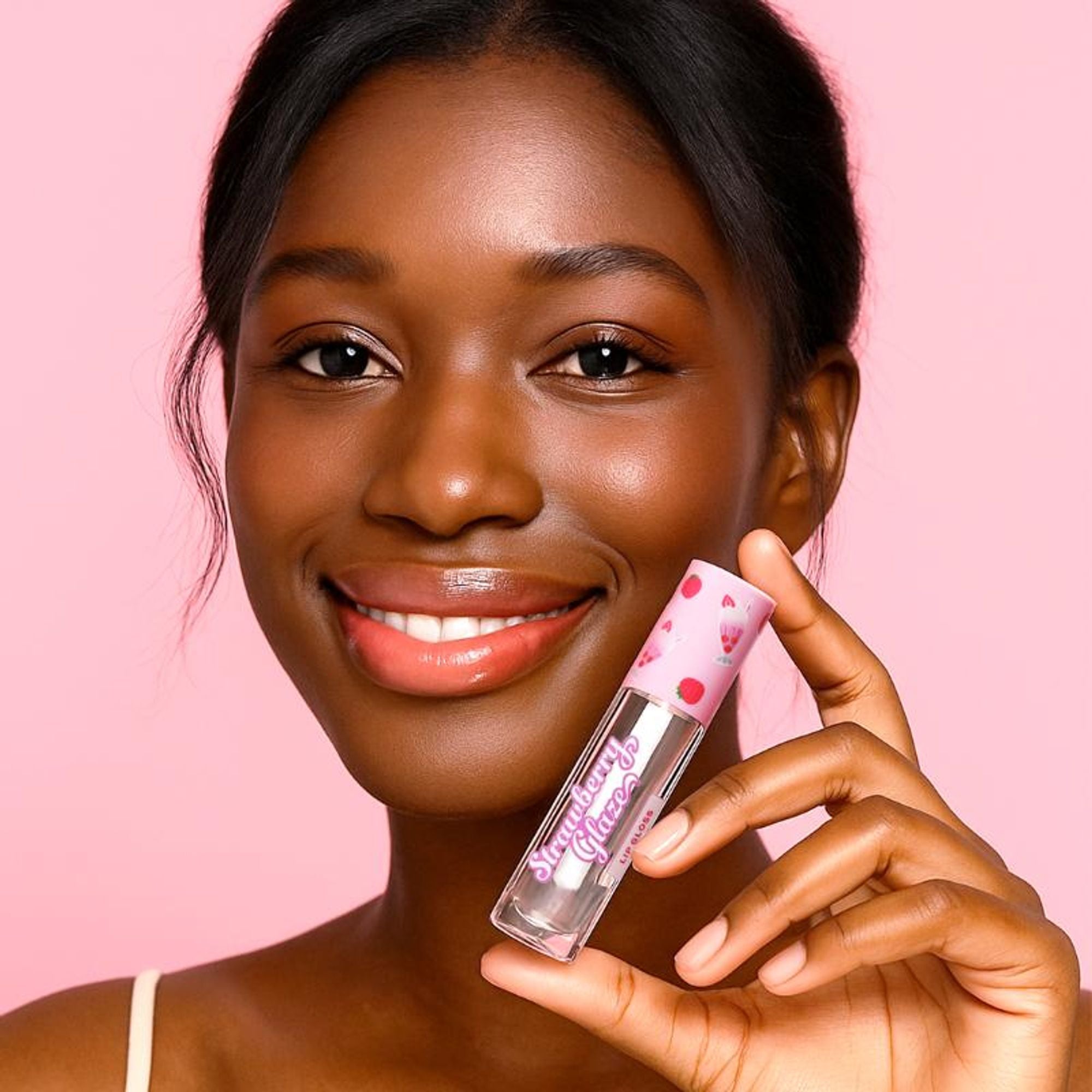 Makeup Revolution Strawberry Glaze Lip Gloss - Clearly Cream - Distacart