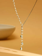 Beaded one sided motif necklace - Ruby Raang
