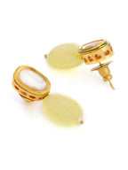 Ruby Raang Yellow Kundan Studs - Distacart