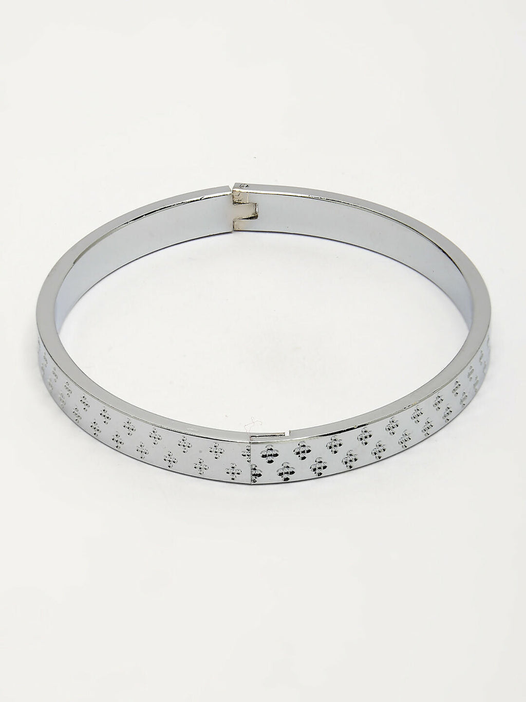 NVR Men's Silver-Plated Stainless Steel Kada Bracelet - Distacart