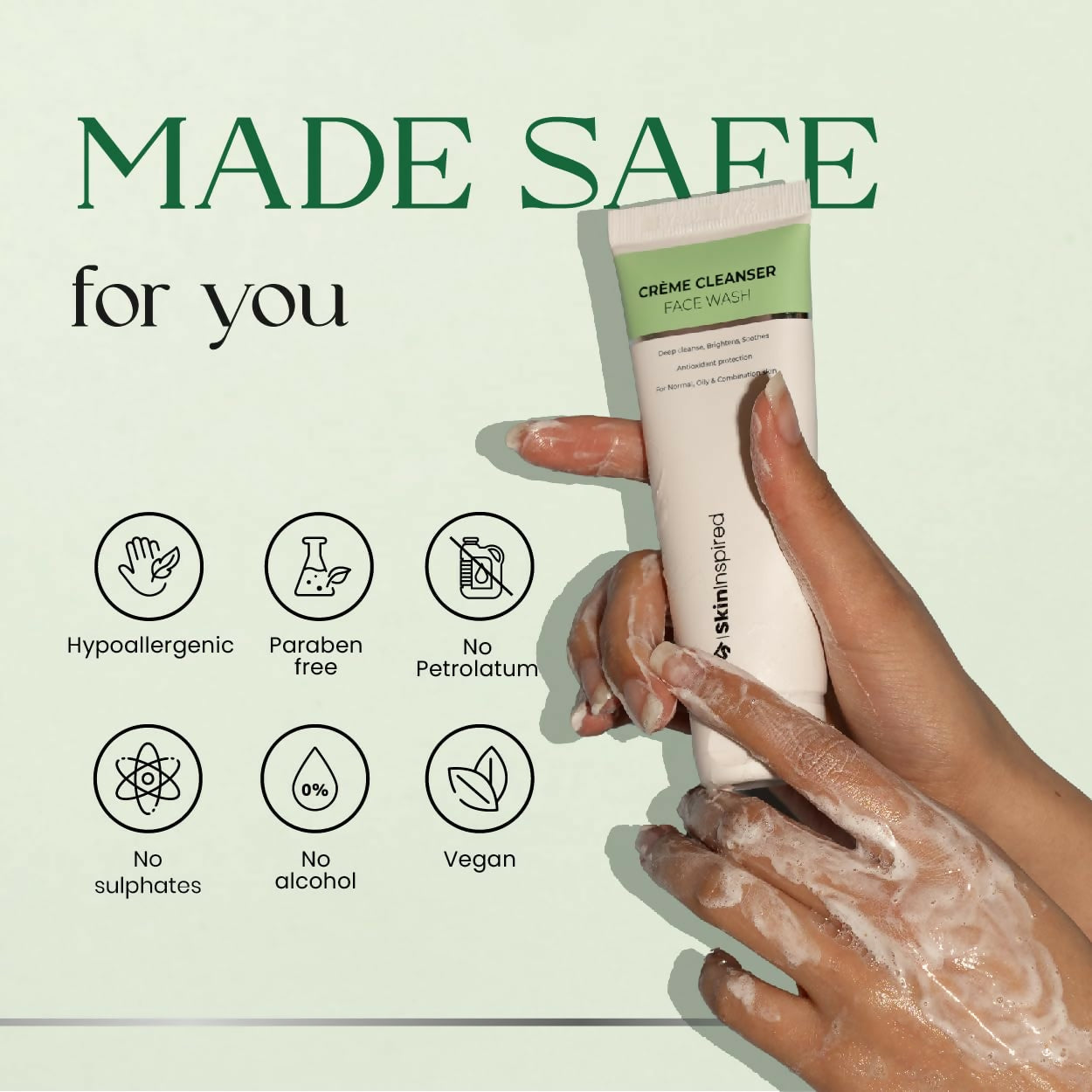 Skininspired Crème Cleanser For Oily Skin Face Wash - Distacart