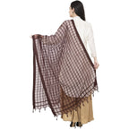 A R SILK Cotton Square Regular Dupatta Coffee Color Dupatta or Chunni