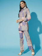 Myshka Women Multi-Printed Bling & Sparkly Co-Ords - Distacart