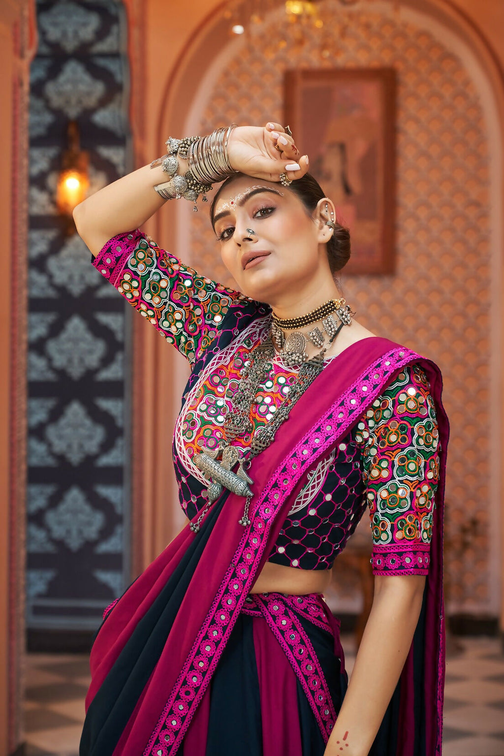 AI Fashion Multi Color Viscose Rayon Designer Navratri Lehenga Choli Collection