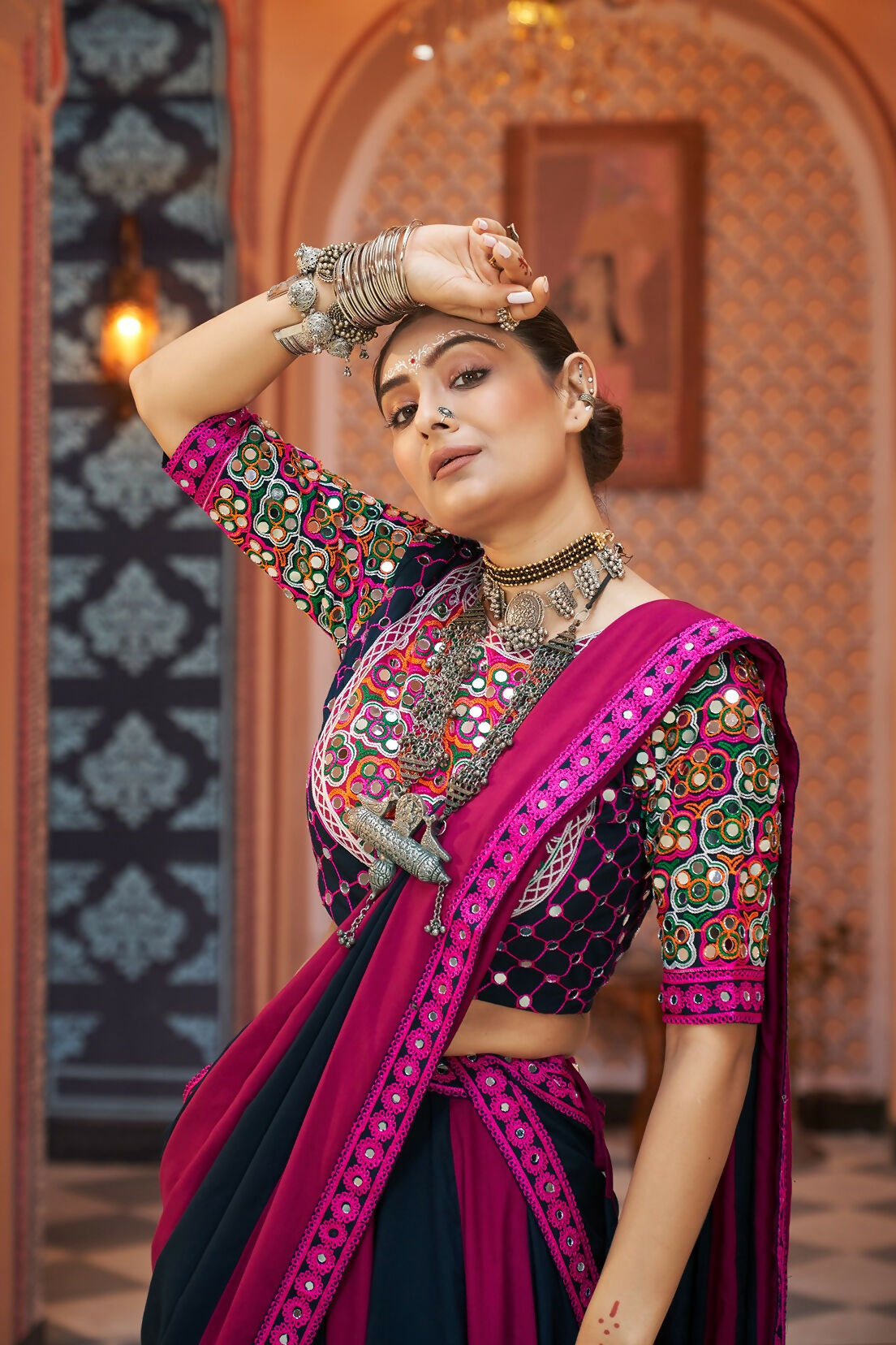 AI Fashion Multi Color Viscose Rayon Designer Navratri Lehenga Choli Collection