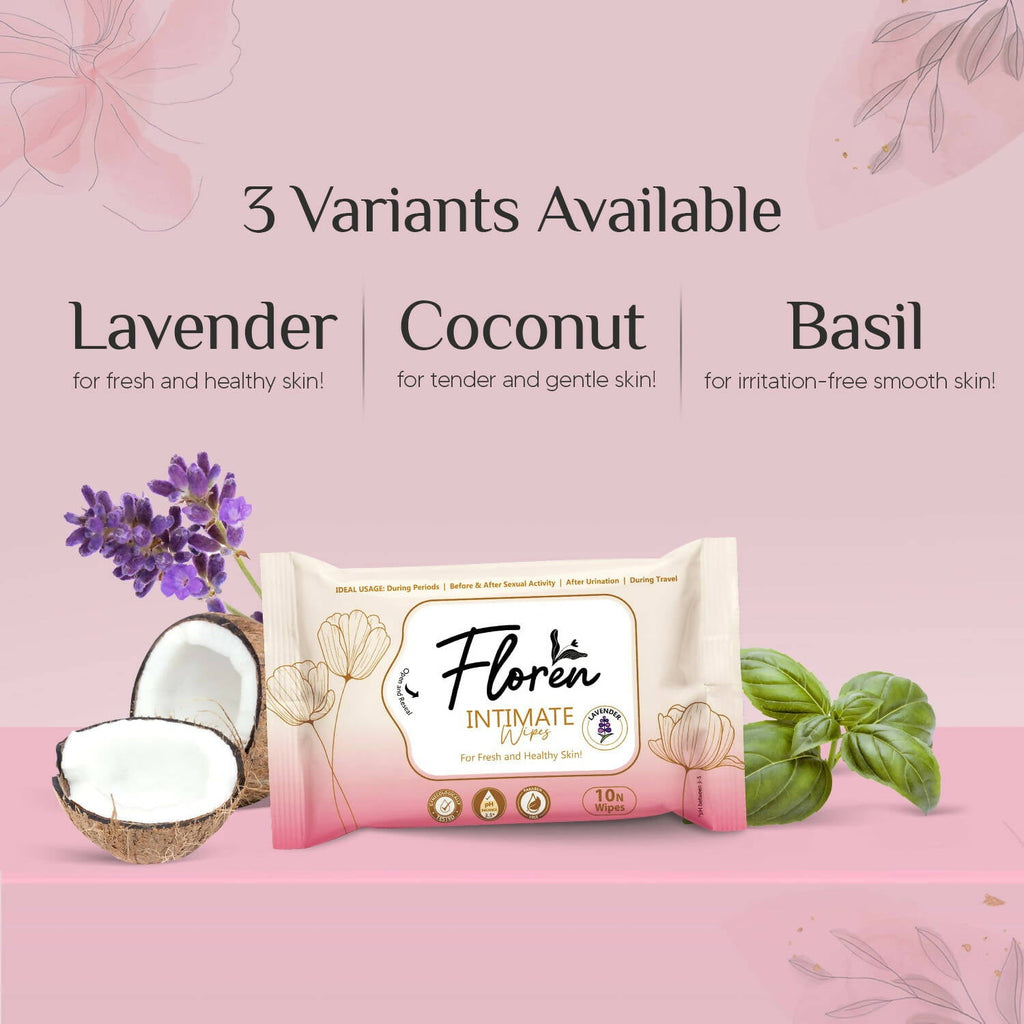 Floren Lavender Intimate Wipes