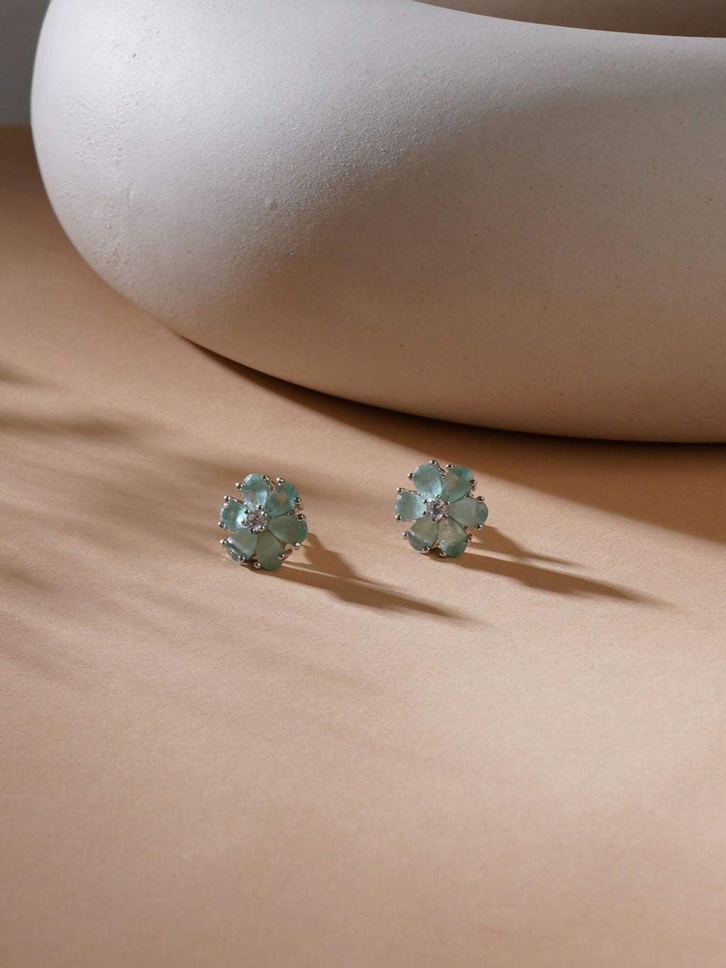 stone stud (mint green ) - Ruby Raang - Distacart