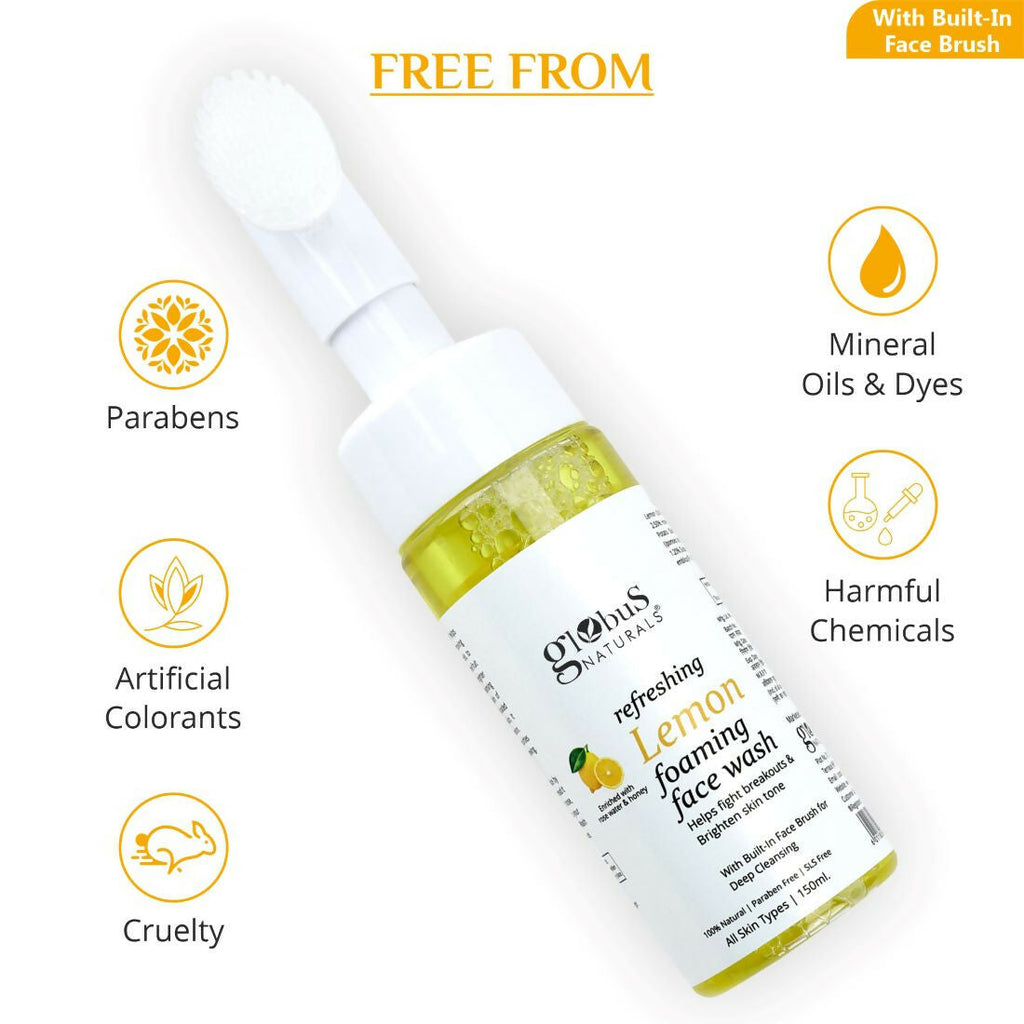 Globus Naturals Brush Lemon Face wash - Distacart