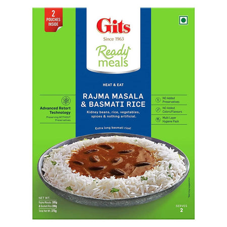 Gits Ready Meals Heat & Eat Rajma Masala & Basmati Rice