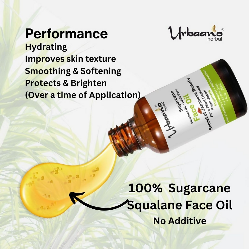 Urbaano Herbal Sugarcane Squalane Face Oil Serum