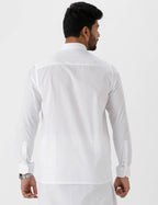 Ramraj Cotton Mens Luxury Cotton Full Sleeve White Shirt