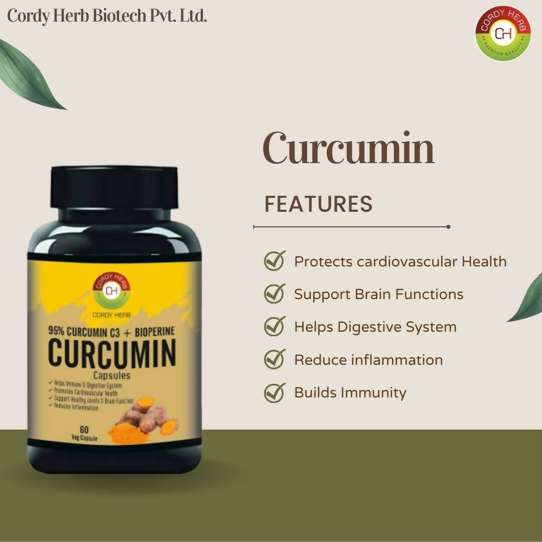 Cordy Herb Curcumin With Bioperine Extract Capsules - Distacart