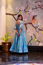 Casual Designer Sky Cotton Silk Gown - Anbazaar - Distacart