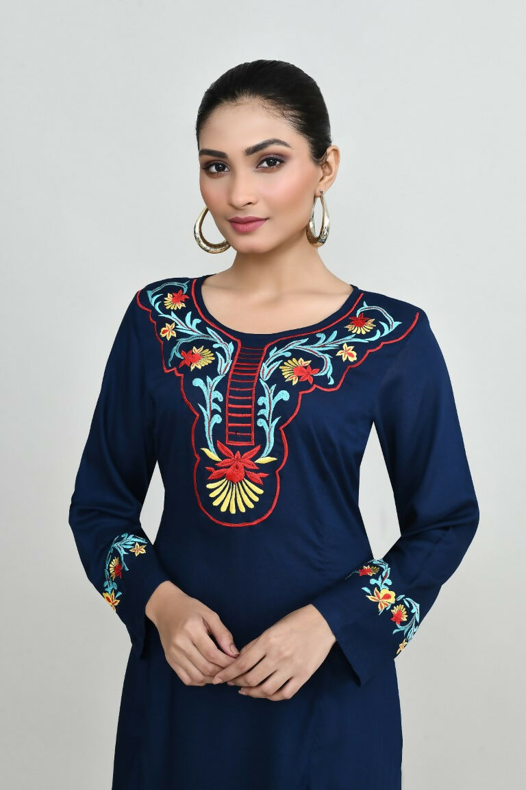 Joban Fashion Blue Rayon Tunic