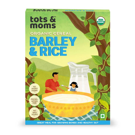 Tots and Moms Organic Cereal Barley & Rice Cereal