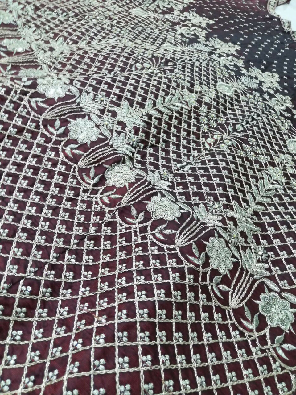 Jyoti Fashion Gorgeous Maroon Taffeta Satin Silk Sequins with Zari Thread & Coding Dori Embroidery Lehenga Choli with Dupatta