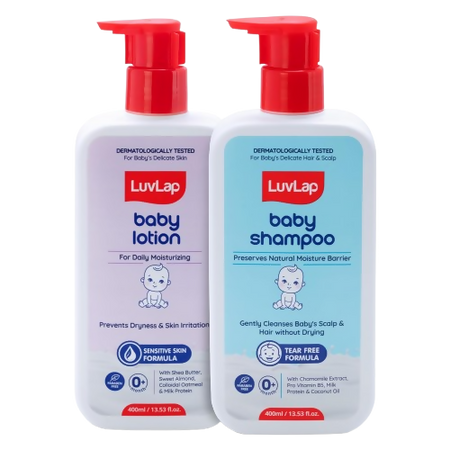 LuvLap Baby Shampoo + Baby Lotion Combo Set