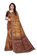 Vamika Printed Yellow Crepe Silk Saree (ICE YELLOW )