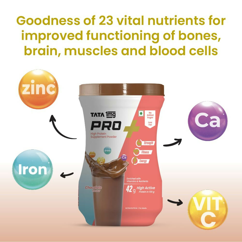 Tata 1mg Pro+ Soy Protein Supplement Powder(Chocolate Flavour) - Distacart