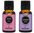 Earth N Pure Lavender & Rose Essential Oils