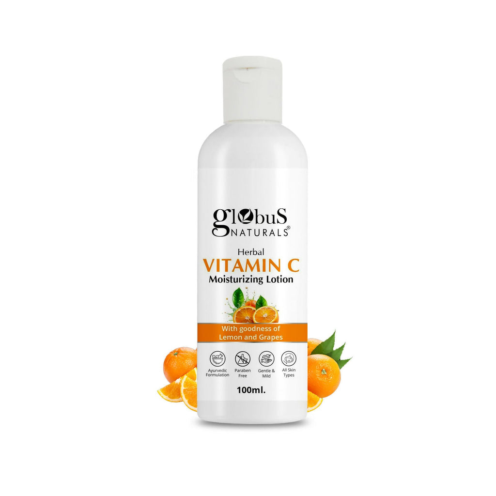 Globus Naturals Herbal Vitamin C Moisturizing Body Lotion For Skin Brightening & Nourishment, Glowing & Youthful Skin, All Skin Types
