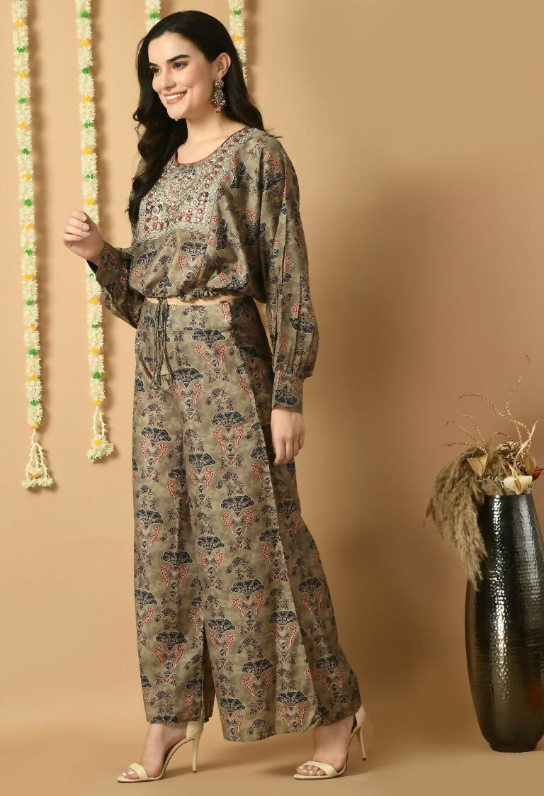 Joban Fashion D.Green Maslin Kurta Set