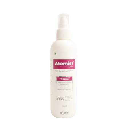 Brinton Atomist Lotion For Dry and Itchy Skin, Skin Friendly With Ceramides & Oats