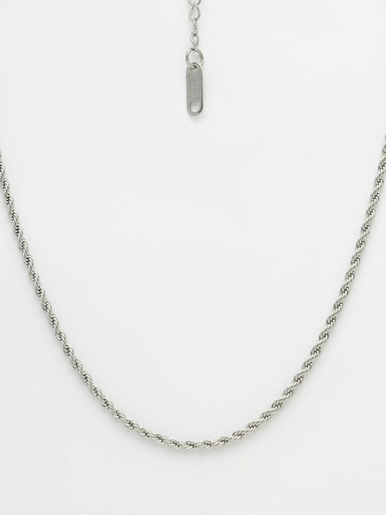 NVR Women's Silver-Toned German Silver Oxidised Chain