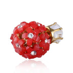 Trendoo Jewelry Gold Plated Stylish Fancy Party Wear Red Studs
