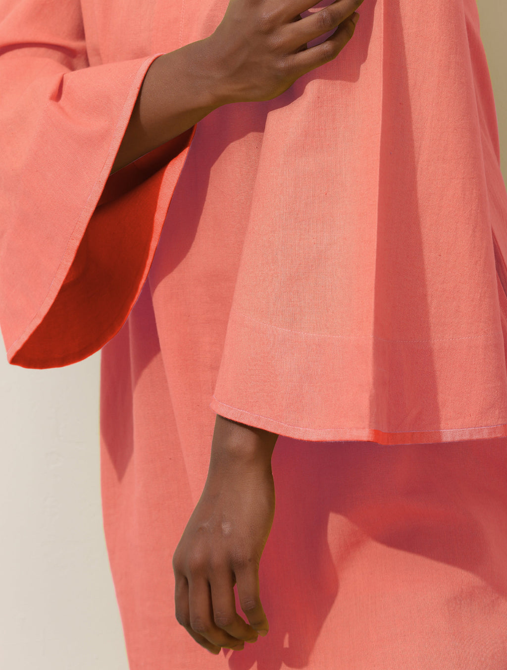 trueBrowns Pink Cotton Blend Short Dress - Distacart