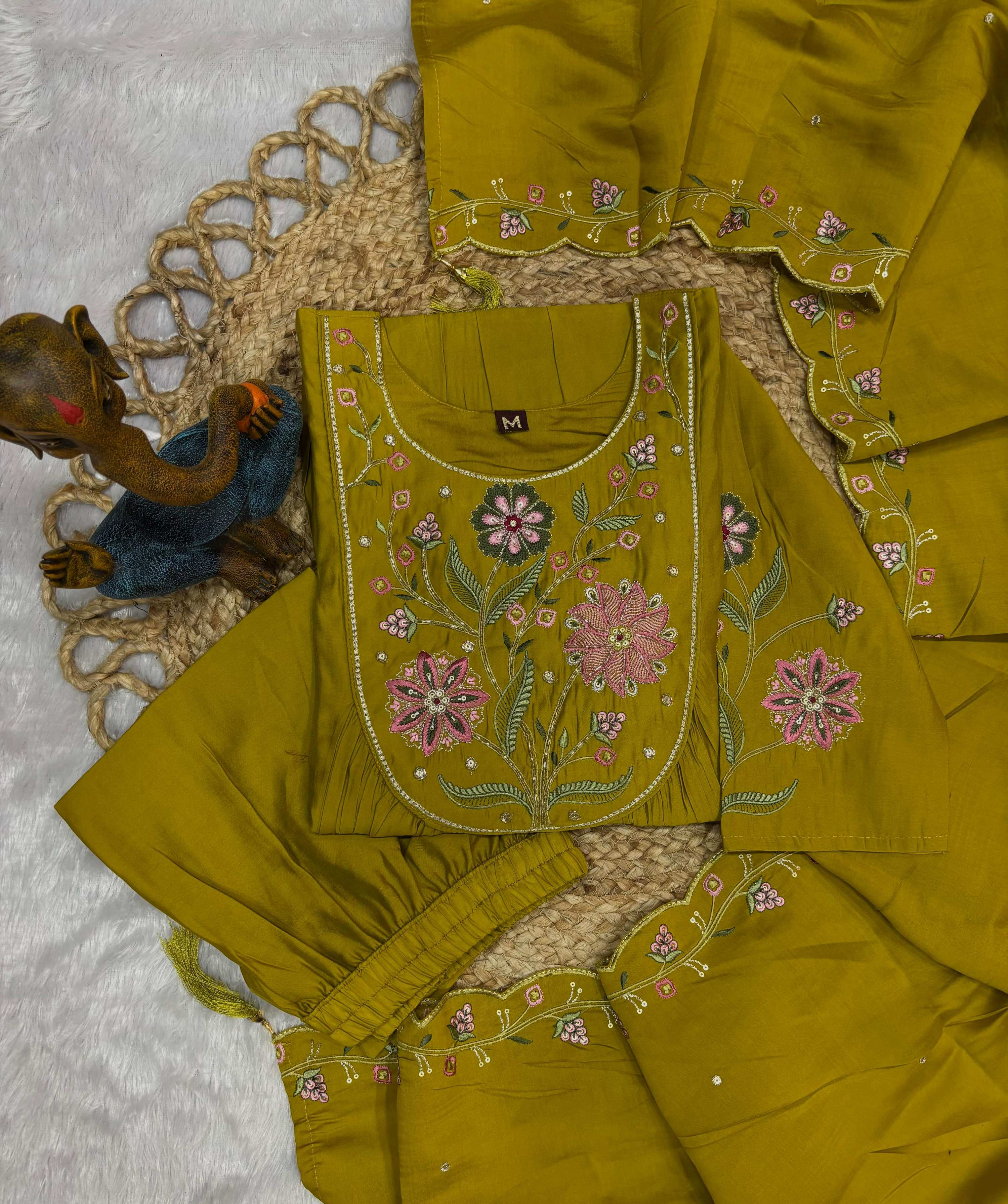 Pramukh Fab Mustard Color Viscose Roman Silk Kurta Set - Distacart