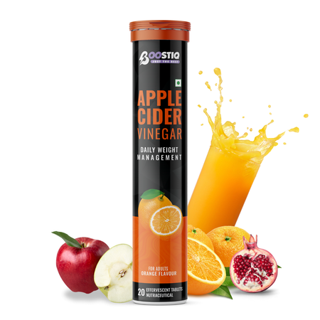BOOSTIQ Apple Cider Vinegar Effervescent Tablets - Orange Flavour