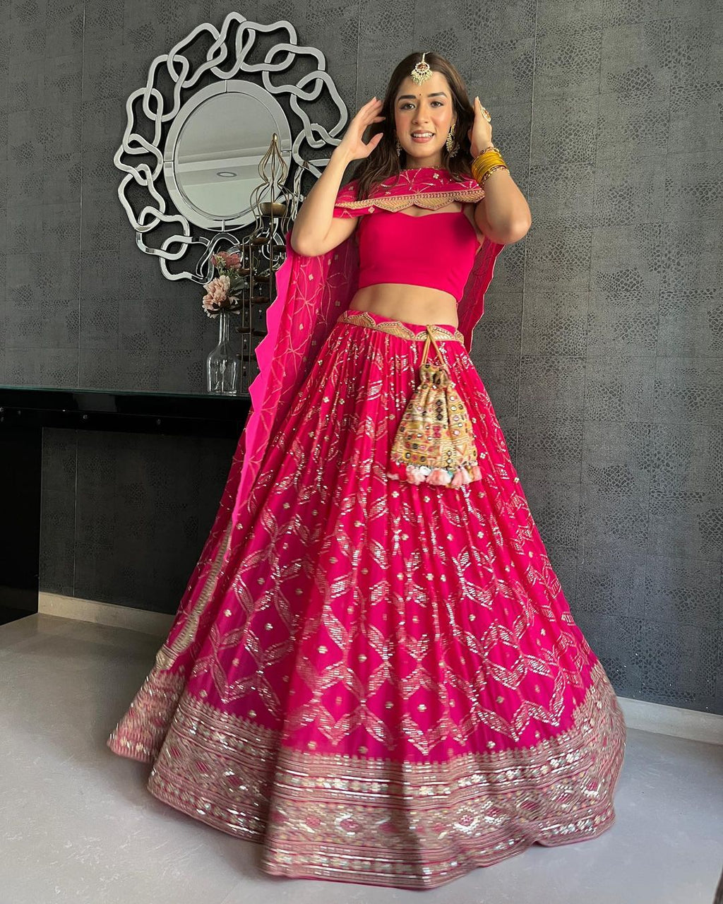 Lehenga Mart Glamorous Designer Lehenga Choli for Bridal and Bridesmaids Wedding Wear Choli