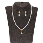 J Pearls Button Drop Pearl Set - Real Pearl Jewelry - Distacart
