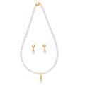 J Pearls Button Drop Pearl Set - Real Pearl Jewelry - Distacart