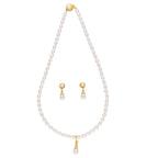 J Pearls Button Drop Pearl Set - Real Pearl Jewelry - Distacart