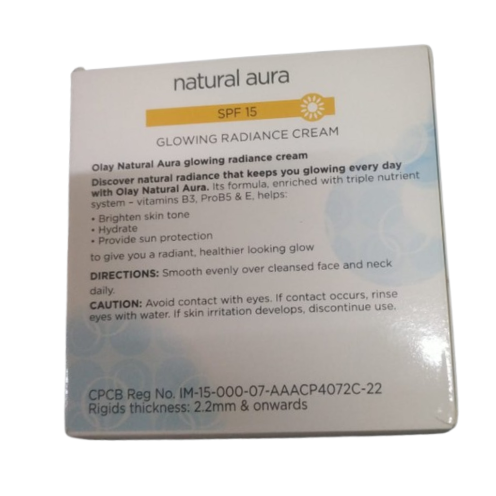 Olay Natural Aura Glowing Radiance Day Cream SPF 15 - Distacart