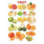 Dreamland Publications Educational Chart for Kids - Fruit Chart - 3 - Distacart