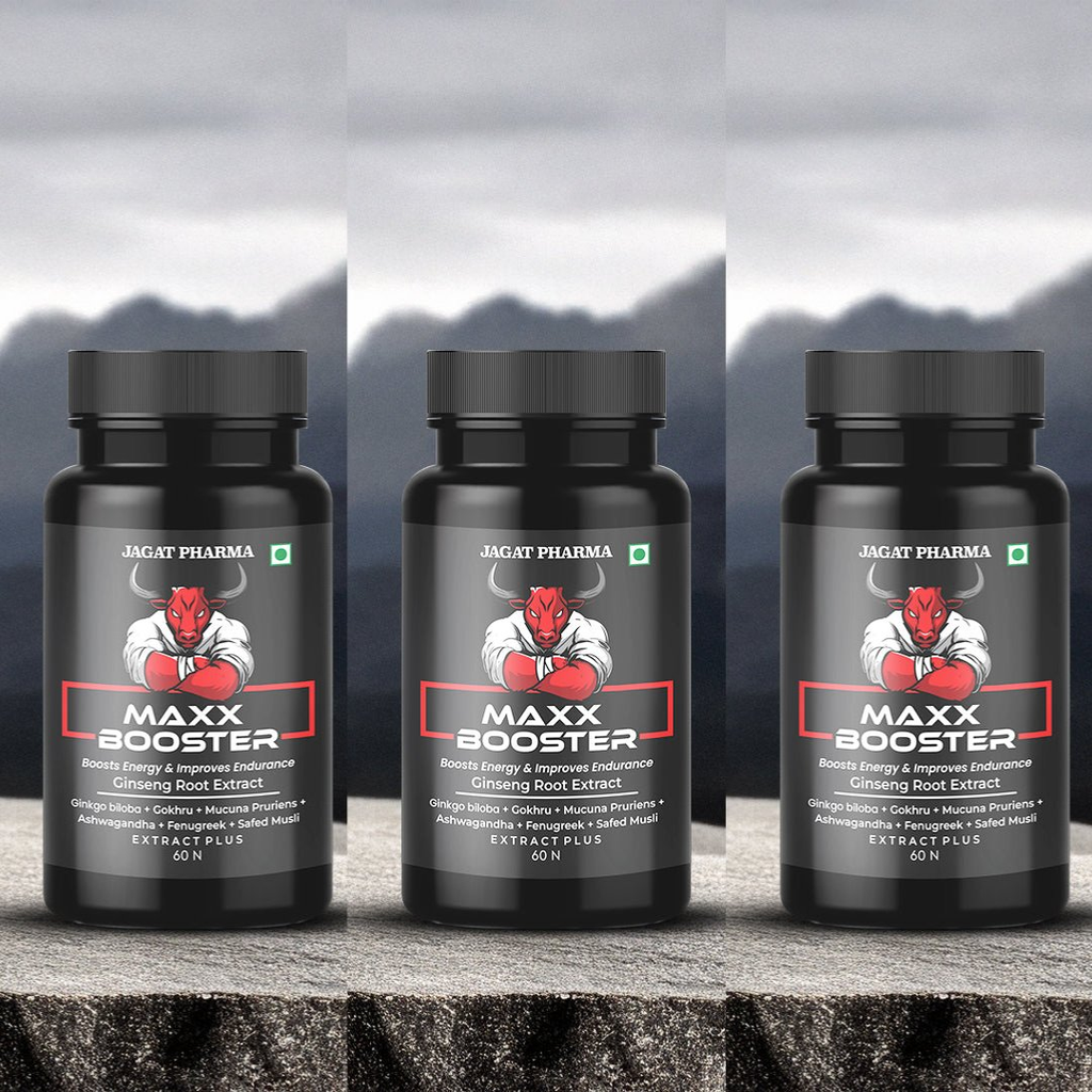 Jagat Pharma Maxx Booster- 60 Capsule Muscle Mass Gainer and Stamina Booster