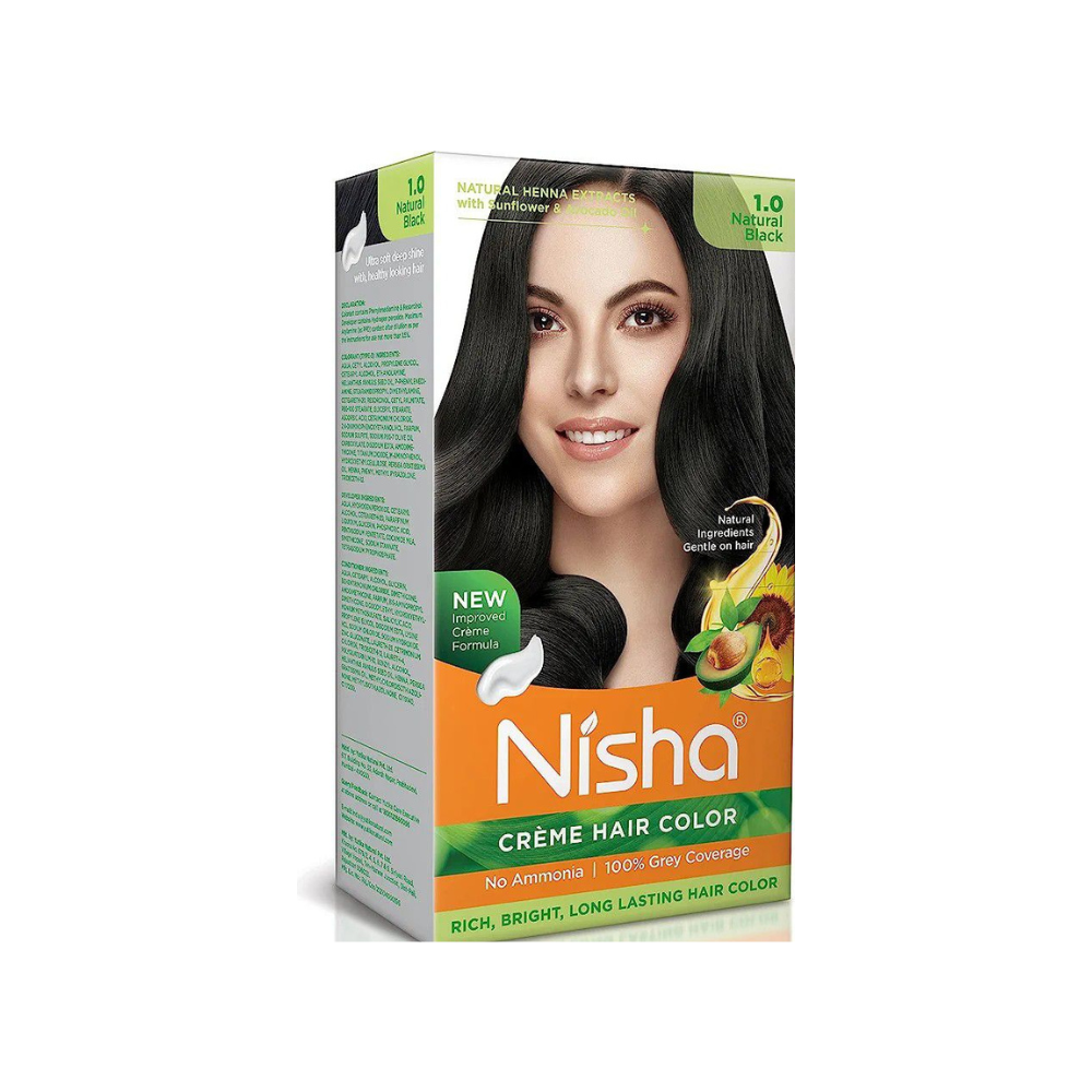 Nisha Creme Hair Color Dark Brown - Distacart