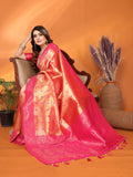 Anaita Peach Tissue Silk Saree With Weaving Zari Work - Distacart
