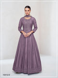 Anaita Lavender Embroidered Vichitra Silk Stitched Anarkali Suit - Distacart