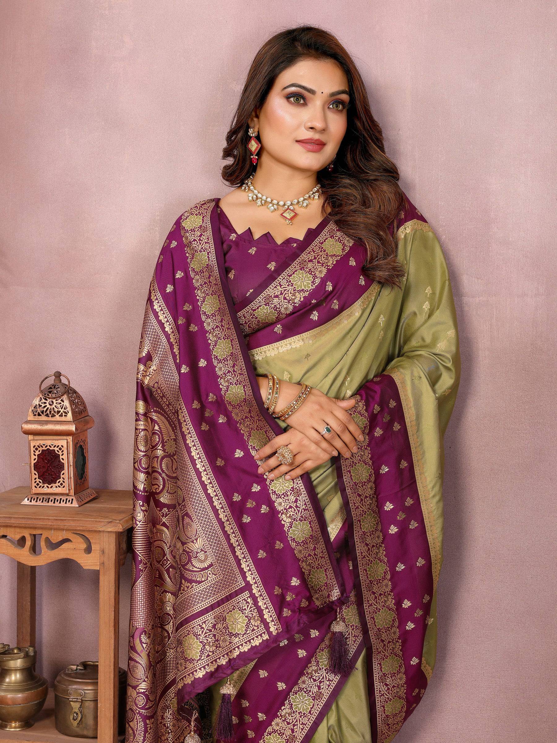Anaita Green Handloom Kalamkari Silk Saree With Zari Woven Work - Distacart