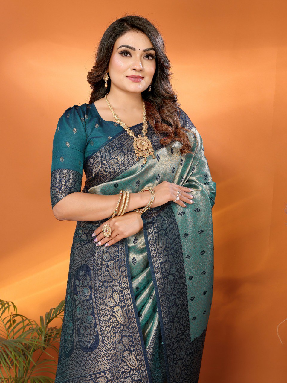 Anaita Blue Tissue Silk Saree With Weaving Zari Work - Distacart