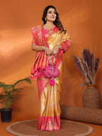 Anaita Yellow Banarasi Tissue Silk Saree With Weaving Work - Distacart